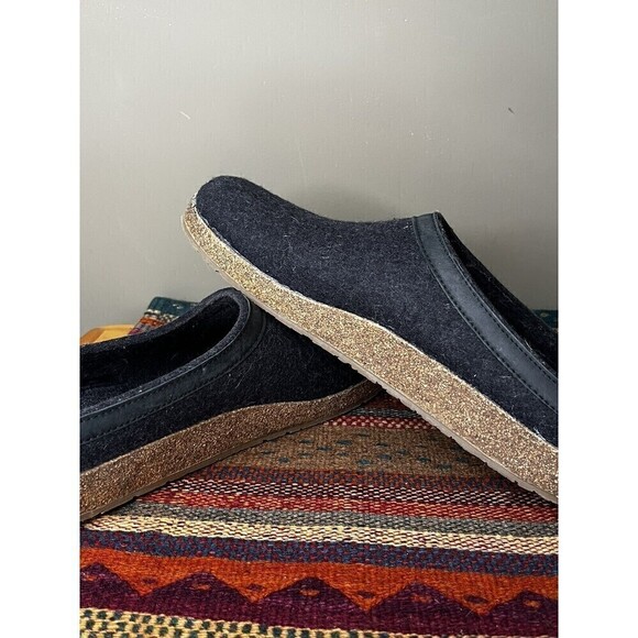 Haflinger Wool Slip On Clogs Mules Dark Gray Wool Mens 50 - Picture 6 of 7
